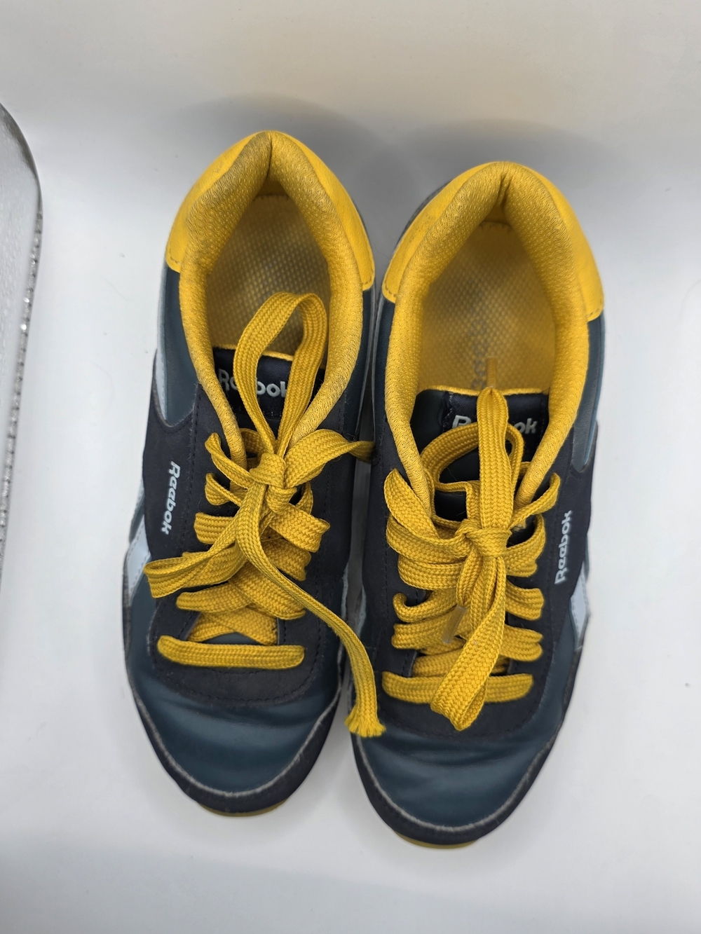 Reebok Navy & Yellow Athletic Sneakers